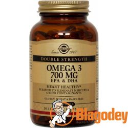 Солгар Омега-3 700 мг ЭПК/ДГК (Solgar Omega-3 EPA & DHA), капсулы, 30 шт. Купить, цена, отзывы.