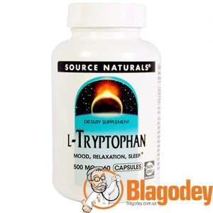 Source Naturals, L-Триптофан (L-Tryptophan), 500 мг. Купить, цена, отзывы