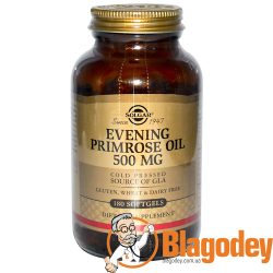 Солгар Масло Энотеры (Solgar, Evening Primrose Oil), софтгели 500 мг, 180 шт. Купить, цена, отзывы