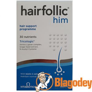 Хеафолик для мужчин (Hairfollic Him), 30 шт. Купить, цена, отзывы.